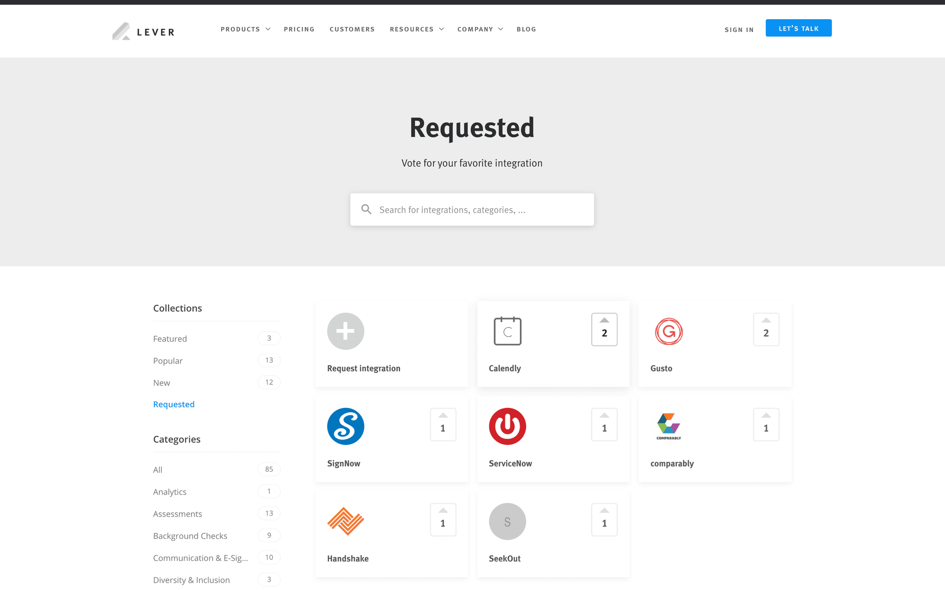 Lever screenshot